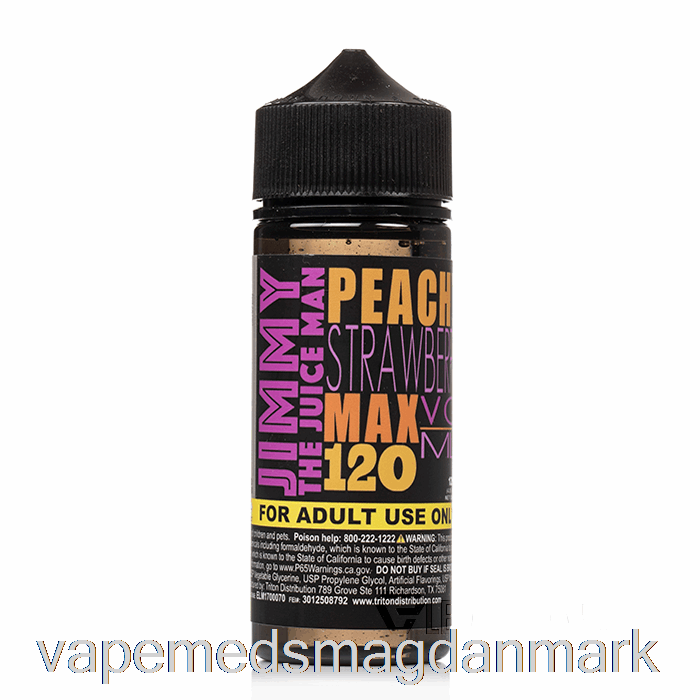Vape Juice Fersken Jordbær - Jimmy The Juiceman - 120ml 0mg